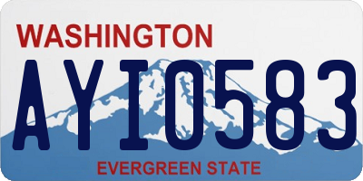 WA license plate AYI0583