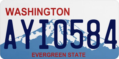 WA license plate AYI0584