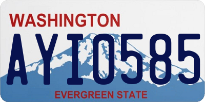 WA license plate AYI0585
