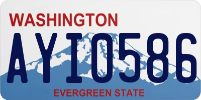 WA license plate AYI0586