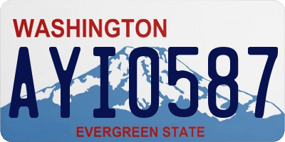 WA license plate AYI0587