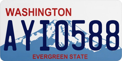WA license plate AYI0588