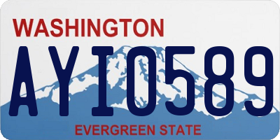 WA license plate AYI0589