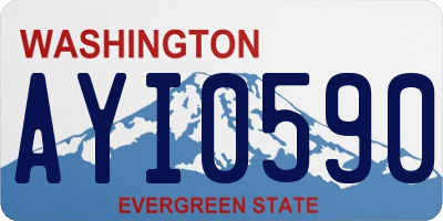 WA license plate AYI0590