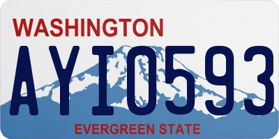 WA license plate AYI0593