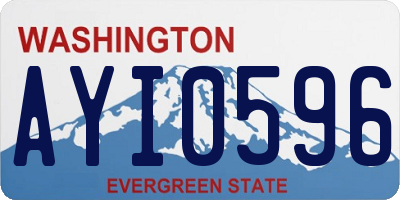 WA license plate AYI0596