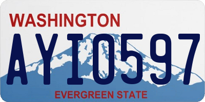 WA license plate AYI0597