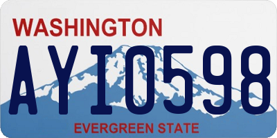 WA license plate AYI0598