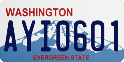 WA license plate AYI0601