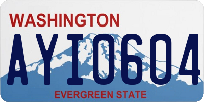 WA license plate AYI0604