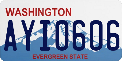 WA license plate AYI0606