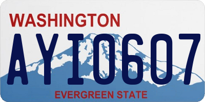 WA license plate AYI0607