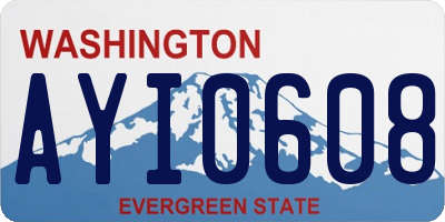 WA license plate AYI0608