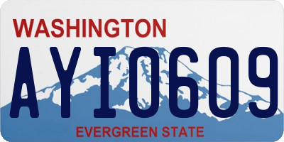 WA license plate AYI0609