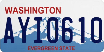 WA license plate AYI0610