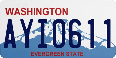 WA license plate AYI0611