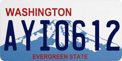 WA license plate AYI0612