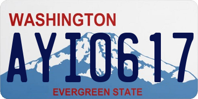 WA license plate AYI0617