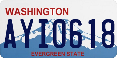 WA license plate AYI0618