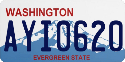 WA license plate AYI0620