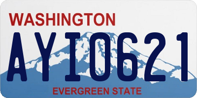 WA license plate AYI0621