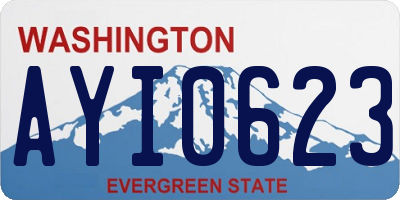 WA license plate AYI0623