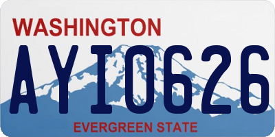 WA license plate AYI0626
