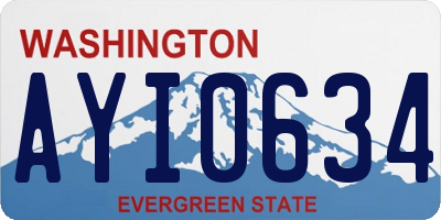 WA license plate AYI0634