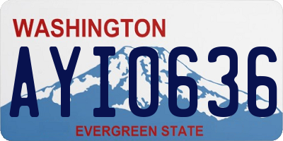 WA license plate AYI0636