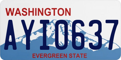WA license plate AYI0637