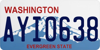 WA license plate AYI0638