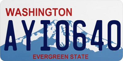 WA license plate AYI0640