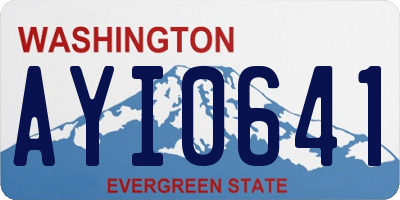 WA license plate AYI0641