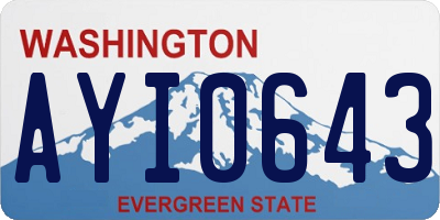 WA license plate AYI0643