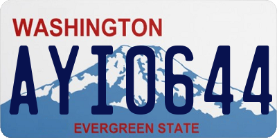 WA license plate AYI0644