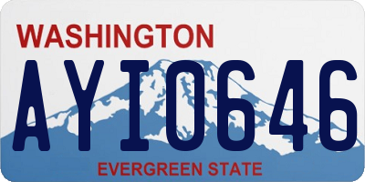 WA license plate AYI0646
