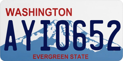 WA license plate AYI0652