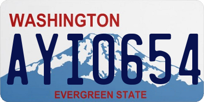 WA license plate AYI0654
