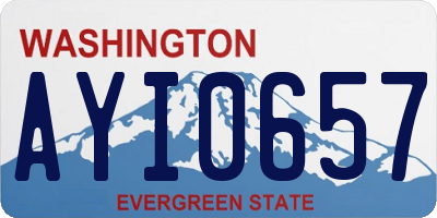 WA license plate AYI0657