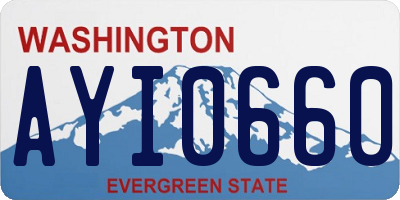 WA license plate AYI0660