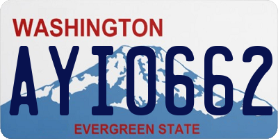 WA license plate AYI0662