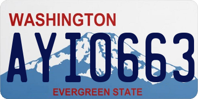 WA license plate AYI0663