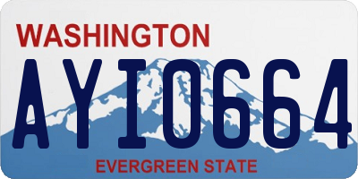 WA license plate AYI0664