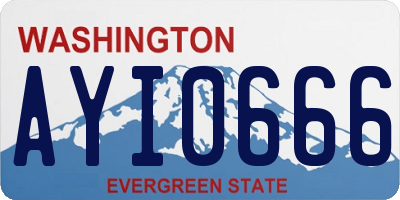 WA license plate AYI0666
