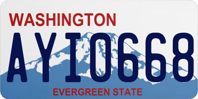 WA license plate AYI0668