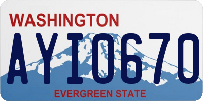 WA license plate AYI0670