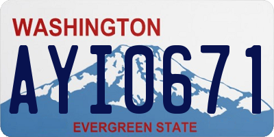 WA license plate AYI0671