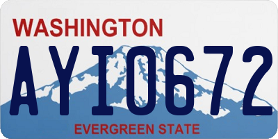 WA license plate AYI0672