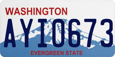WA license plate AYI0673