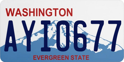 WA license plate AYI0677
